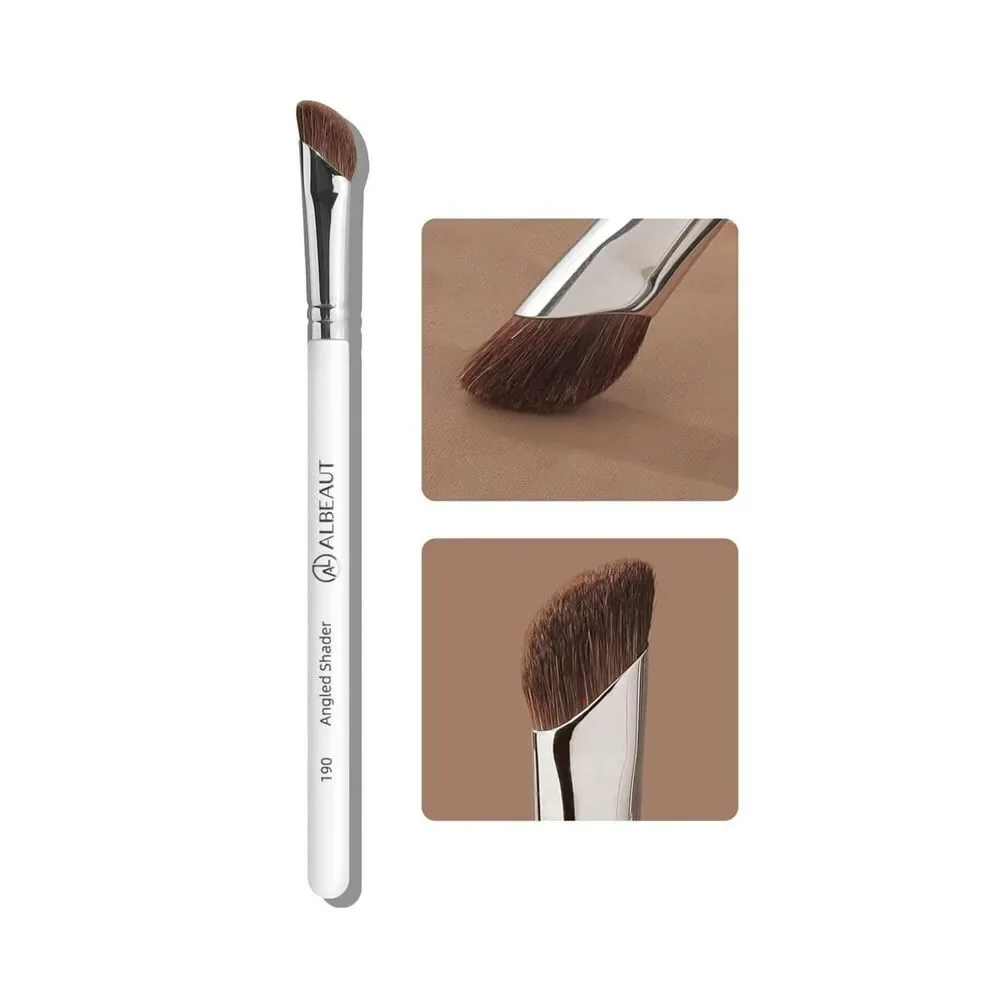 190 White angled shader Makeup Precision Eyeshadow Nose Contour Highlight Brush